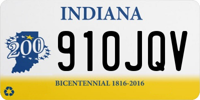 IN license plate 910JQV