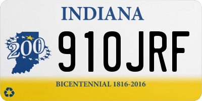 IN license plate 910JRF