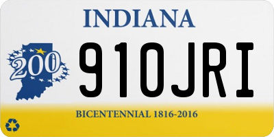 IN license plate 910JRI
