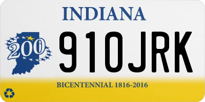 IN license plate 910JRK