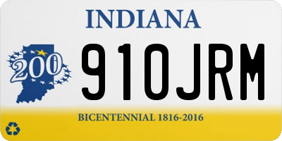 IN license plate 910JRM