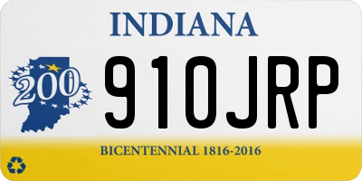 IN license plate 910JRP