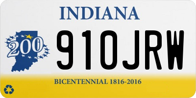 IN license plate 910JRW