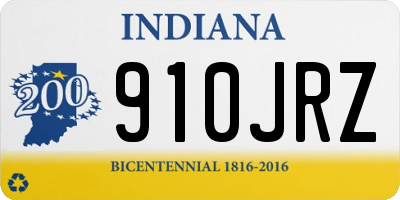 IN license plate 910JRZ
