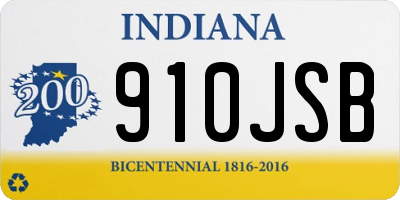 IN license plate 910JSB