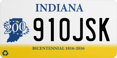IN license plate 910JSK