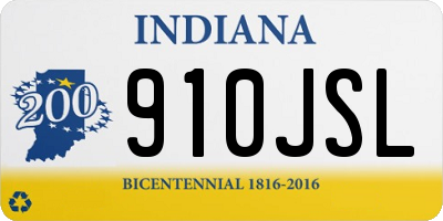IN license plate 910JSL