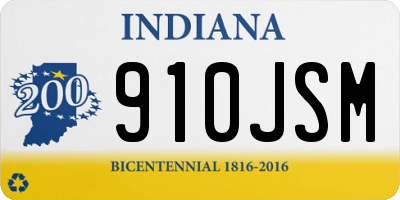 IN license plate 910JSM