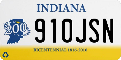 IN license plate 910JSN