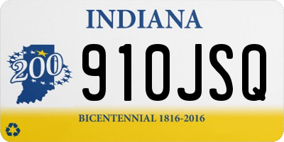 IN license plate 910JSQ