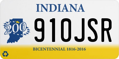 IN license plate 910JSR