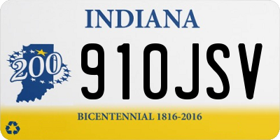 IN license plate 910JSV