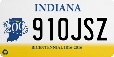 IN license plate 910JSZ