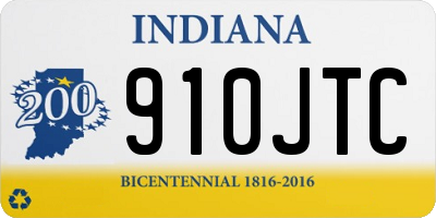IN license plate 910JTC
