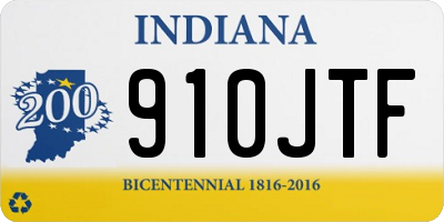 IN license plate 910JTF