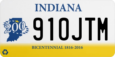 IN license plate 910JTM