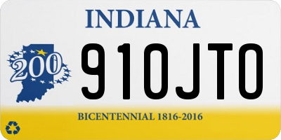 IN license plate 910JTO
