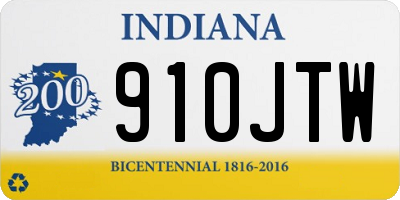 IN license plate 910JTW