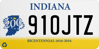 IN license plate 910JTZ