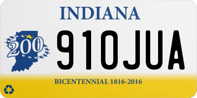 IN license plate 910JUA