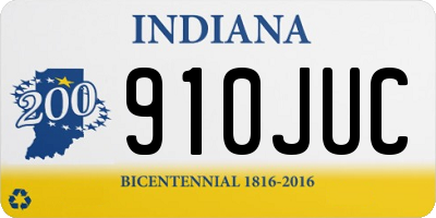 IN license plate 910JUC