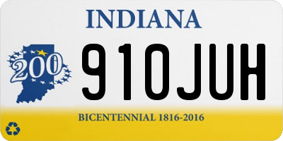 IN license plate 910JUH