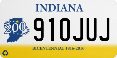 IN license plate 910JUJ