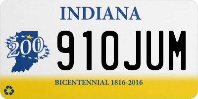 IN license plate 910JUM