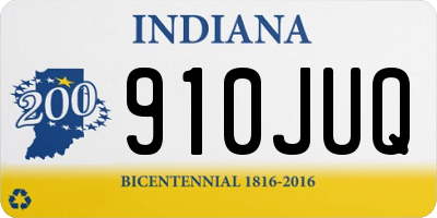 IN license plate 910JUQ