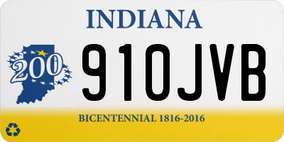 IN license plate 910JVB