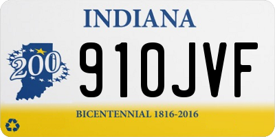 IN license plate 910JVF