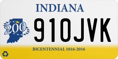 IN license plate 910JVK