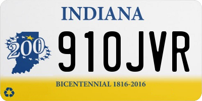 IN license plate 910JVR