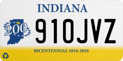 IN license plate 910JVZ