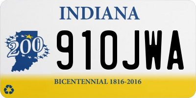 IN license plate 910JWA