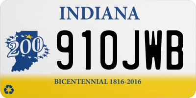 IN license plate 910JWB