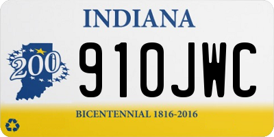 IN license plate 910JWC