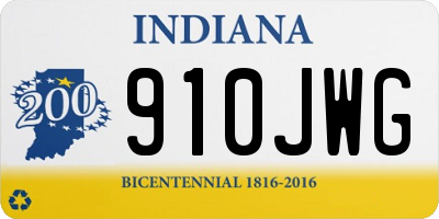 IN license plate 910JWG