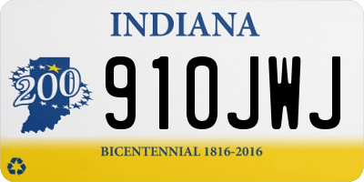 IN license plate 910JWJ