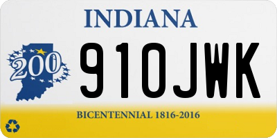 IN license plate 910JWK