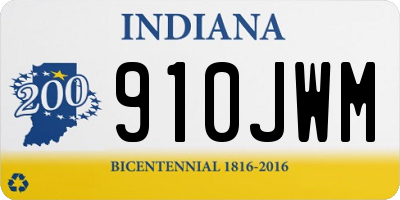 IN license plate 910JWM