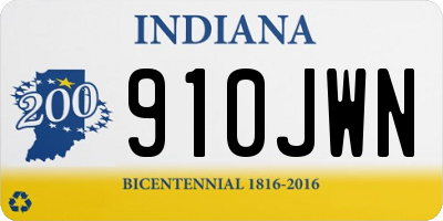 IN license plate 910JWN