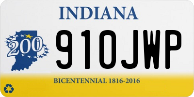 IN license plate 910JWP