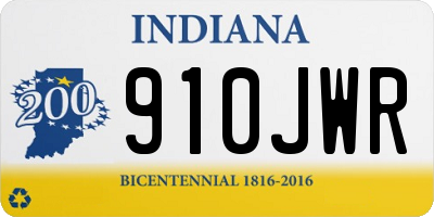 IN license plate 910JWR