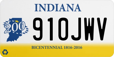 IN license plate 910JWV