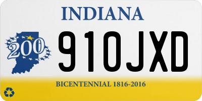 IN license plate 910JXD