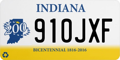 IN license plate 910JXF