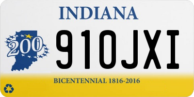 IN license plate 910JXI