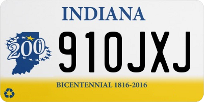 IN license plate 910JXJ