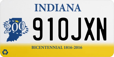 IN license plate 910JXN